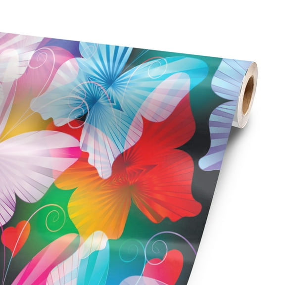 Prismatic Butterflies 120” x 52” Vinyl Wrap Sheet for large or custom items | 3M wrap DIY to custom gear of all types and sizes, including vehicles, appliances, furniture, atv’s, golf