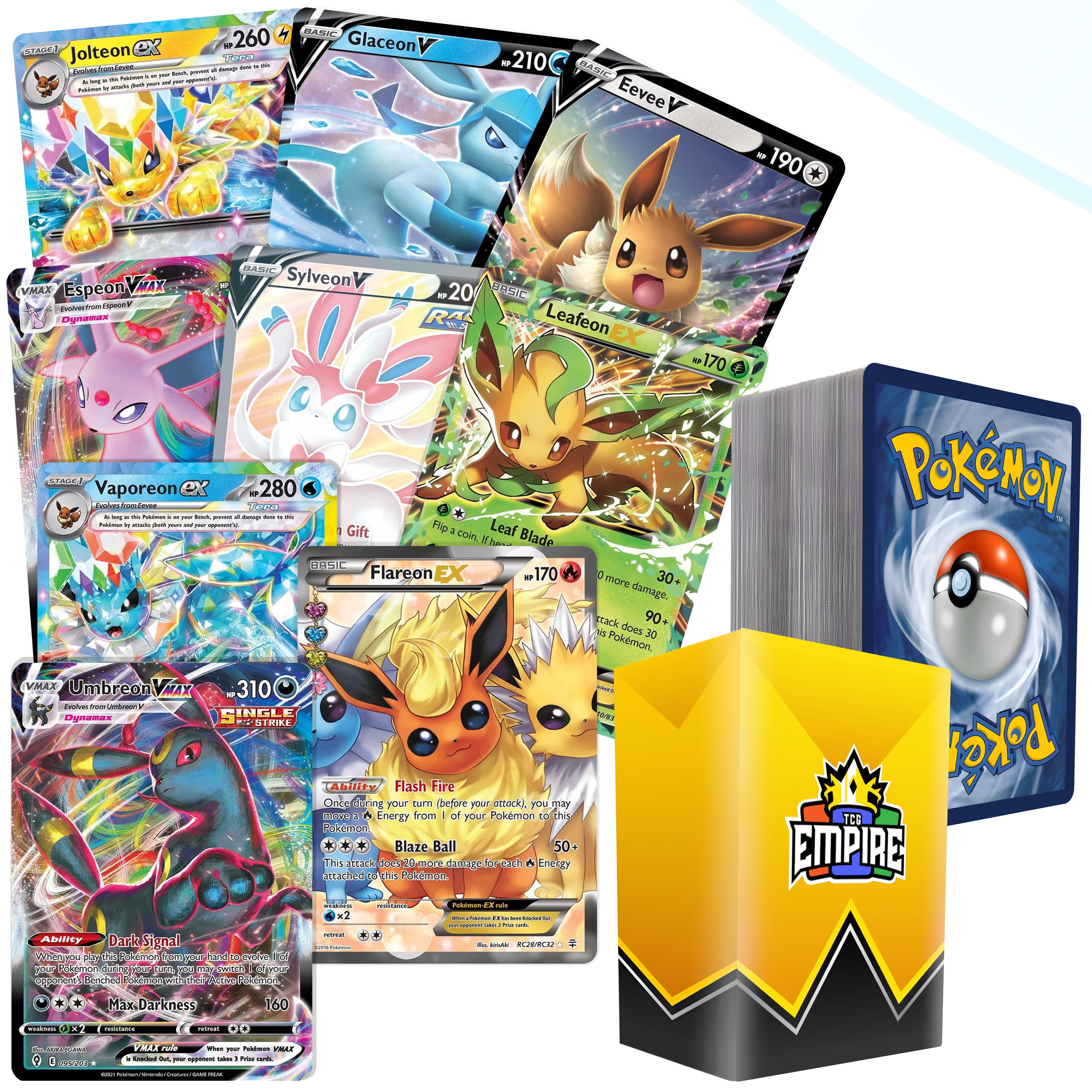 Prismatic Eeveelution Battle Bundle | 100+ Pokmon Cards | 1x Ultra Rare Eeveelution Guaranteed | Holos & Rares Included! | Perfect Gift for Kids & Collectors!