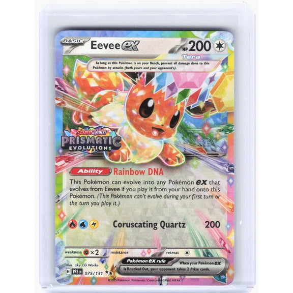 Prismatic Evolutions Eevee ex (Prismatic Evolutions Stamped) Foil Double Rare #75/131