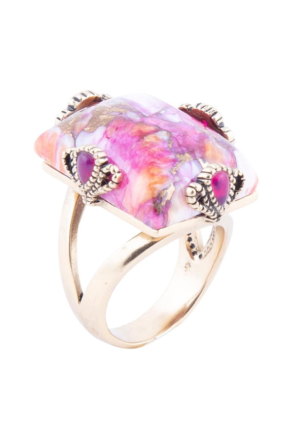 Prismatic Pink Spiny Oyster Matrix Statement Ring