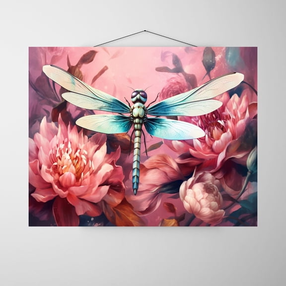 Prismatic Predators - Dragon Fly Canvas Wall Art