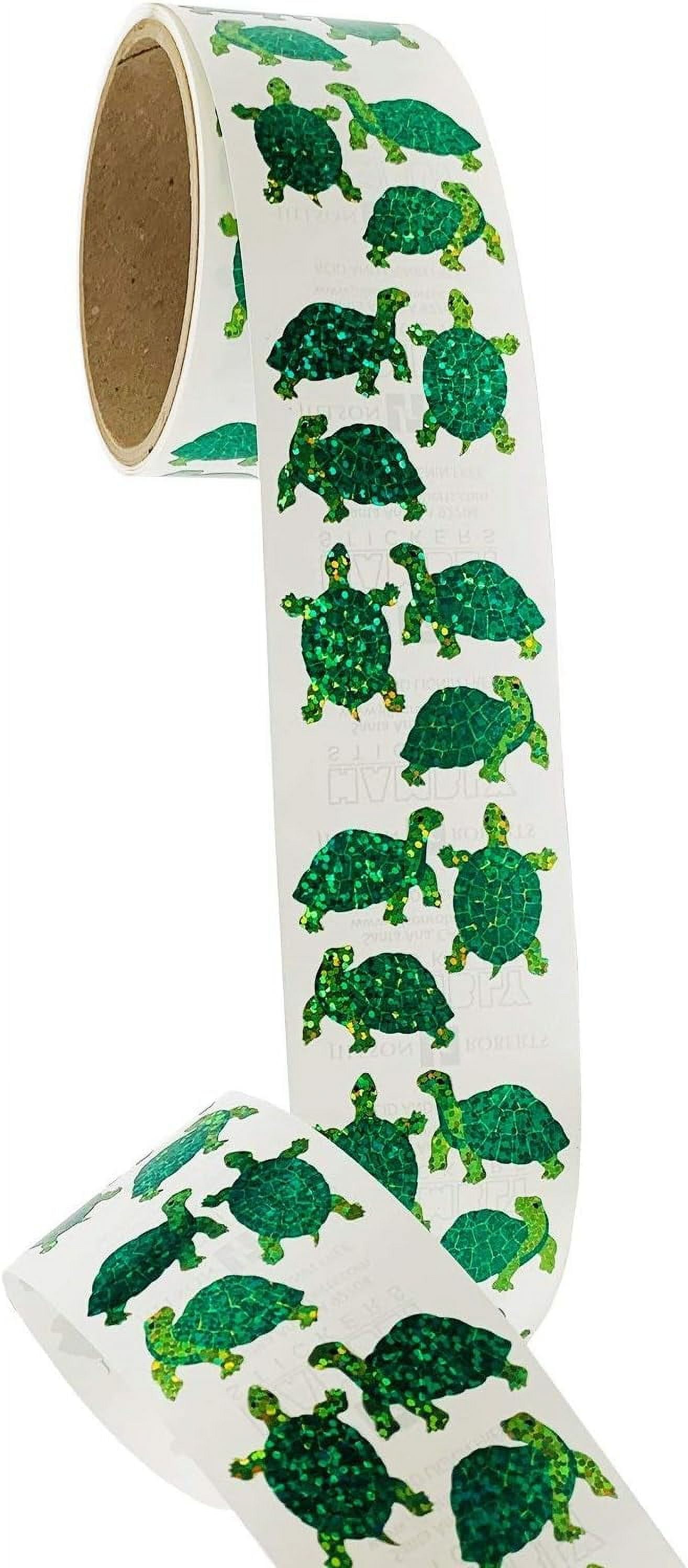Prismatic Stickers Bulk Roll, Mini Turtles (100 Repeats)