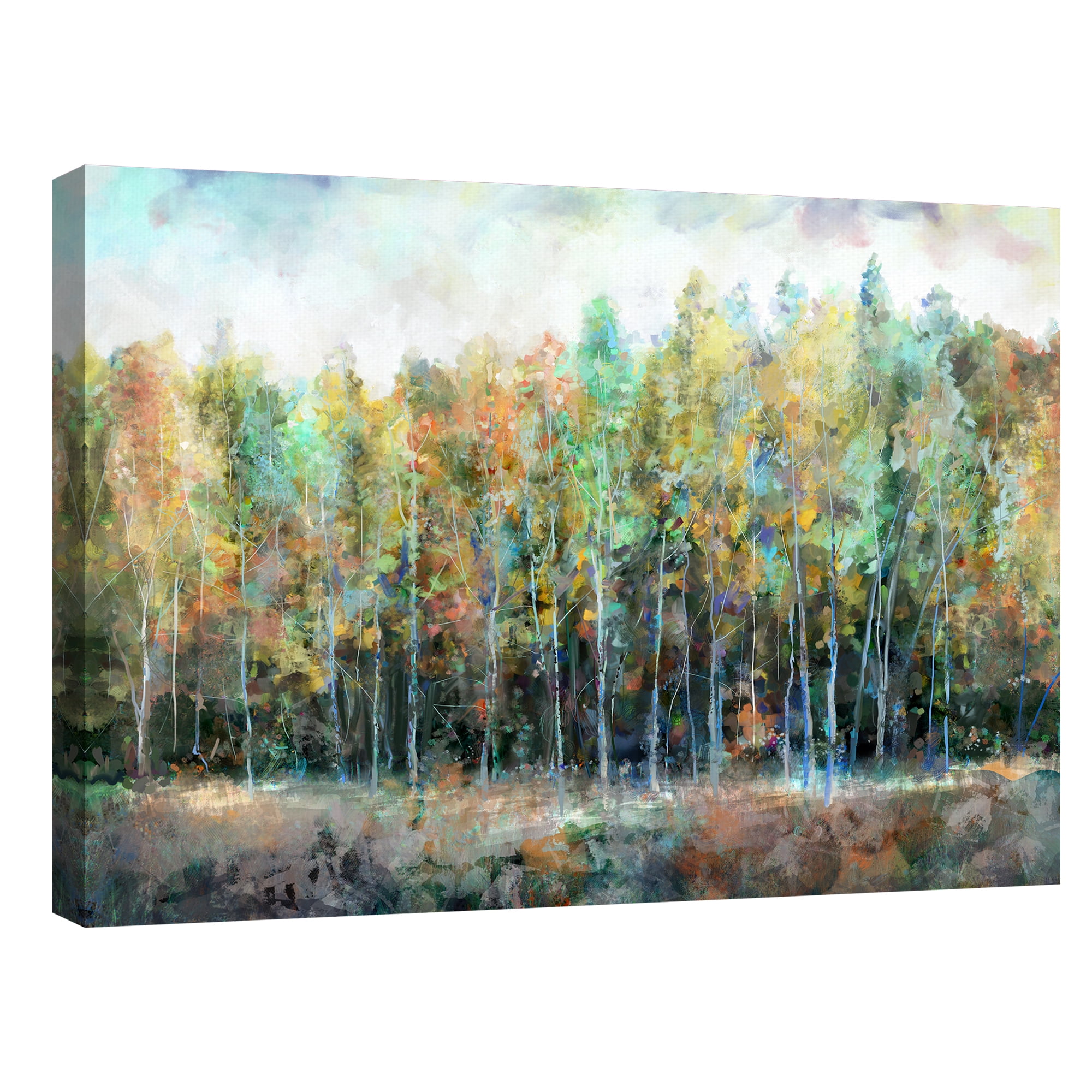 Prismatic Treeline by Studio Arts Canvas Art Print