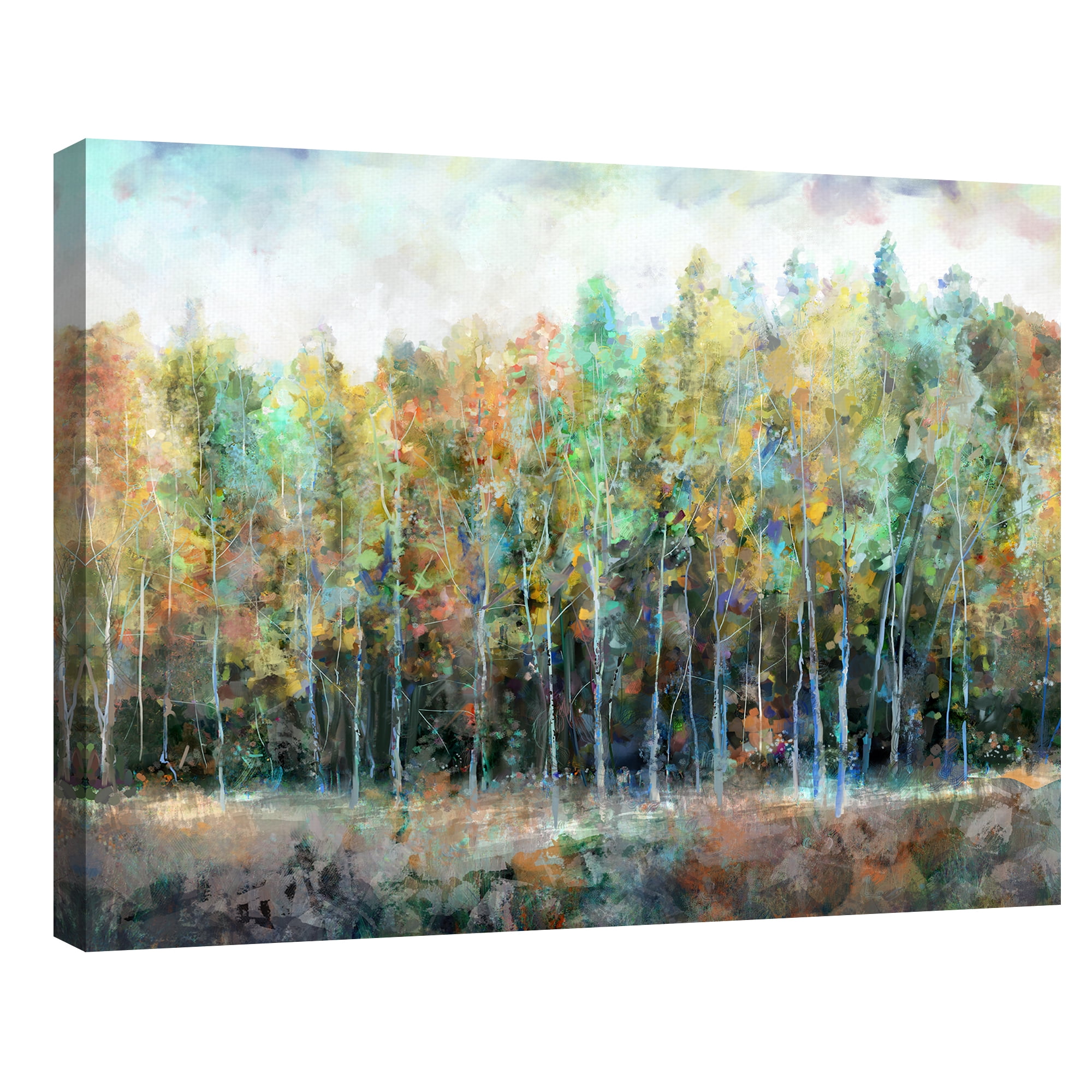 Prismatic Treeline by Studio Arts Canvas Art Print
