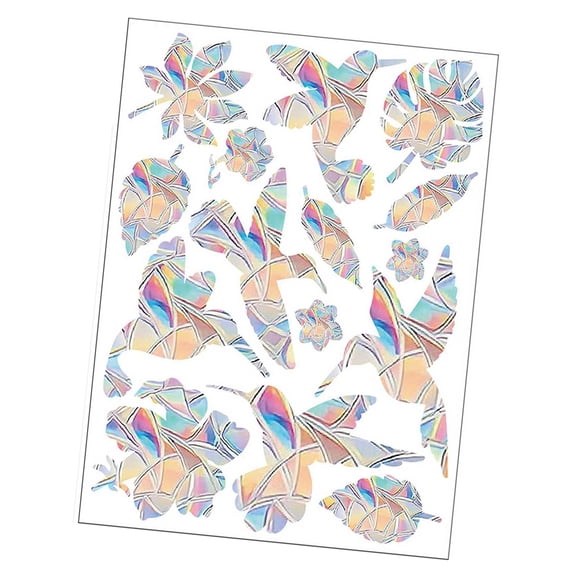 Prismatics Window Clings Anti-Collision Window Decal to Save Birds from Collision,None Adhesive Rainbow Sticker