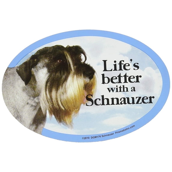 Prismatix Decal Cat and Dog Magnets, Miniature Schnauzer
