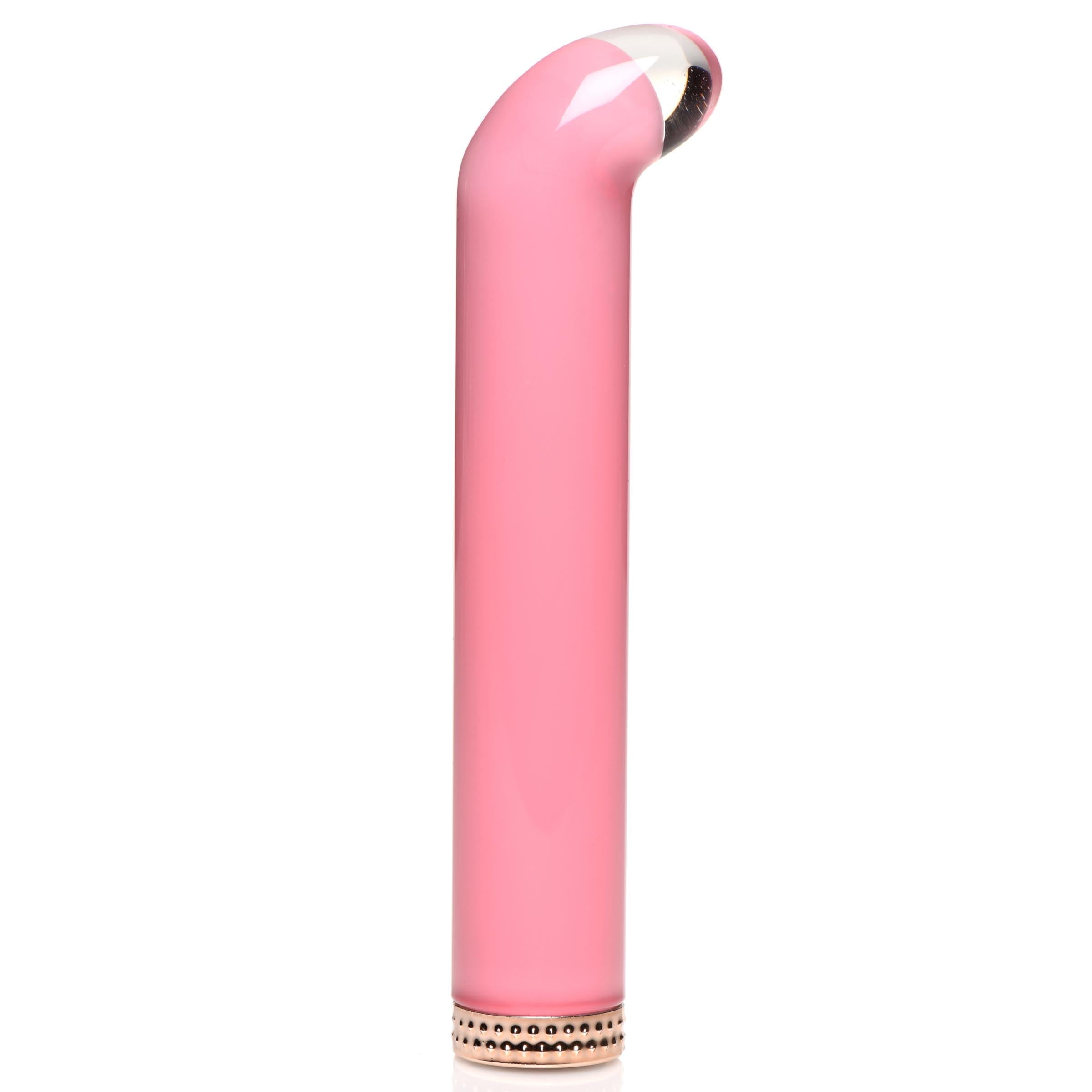 Prisms Vibra Glass 10x Mini G-Spot Vibrator, Pink