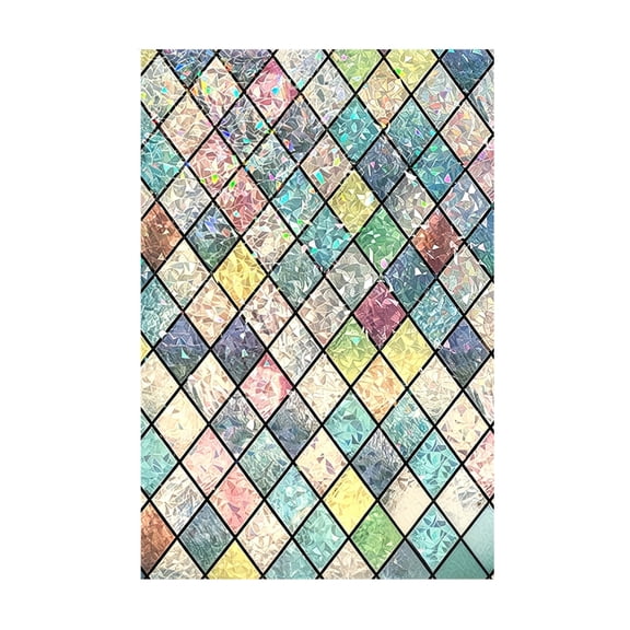 Prisms Window Film Sun Blocking Rainbows Crystal Effect Privacy Decorative Static Cling Vinyl for Home & Office