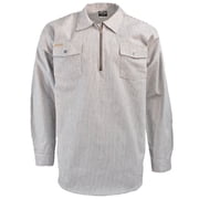 Prison Blues Long Sleeve 1/2 Zip Hickory Shirt, Tall - X-Large