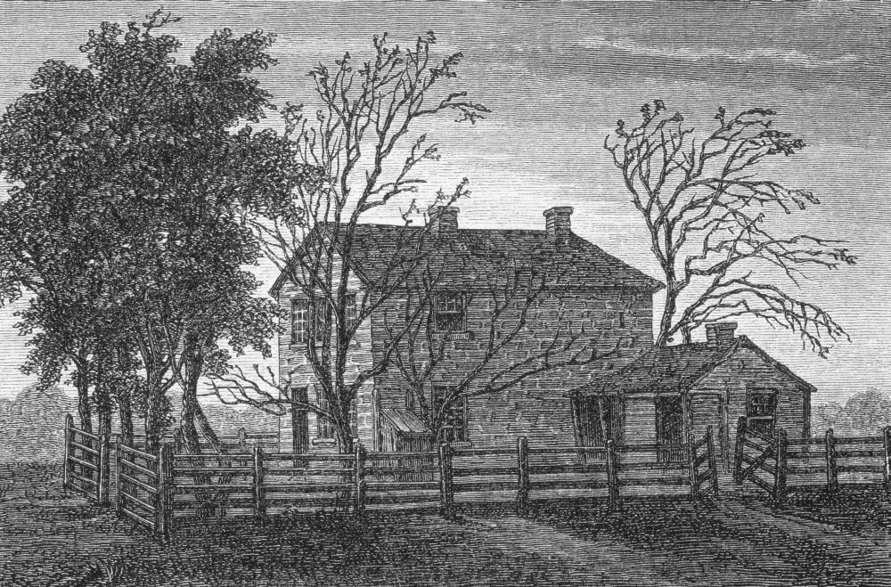 Prison In Carthage Illinois Usa Where Mormon Prophet Joseph Smith And His Brother Hyrum Were Imprisoned And Murdered In 1844 From 19Th Century Print Canvas Art - Ken Welsh Design Pics (18 x 11)