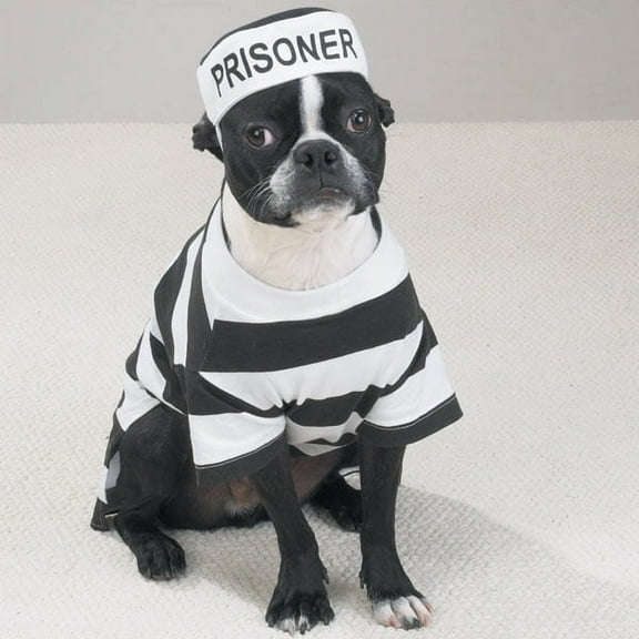 Prison Costumes For Dogs Dress Your Pup Like a Prisoner in Stripes Choose Size (xSmall)