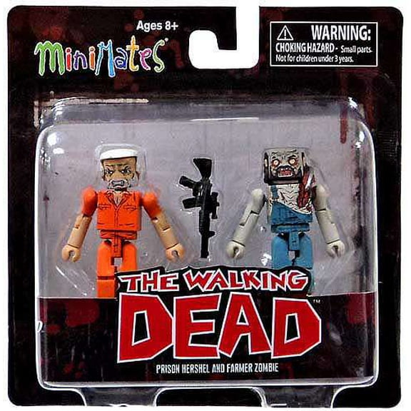 Prison Hershel & Farmer Zombie Minifigure 2-Pack Minimates Series 3