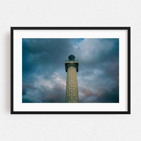 Prison Ship Martyrs Monument, Fort Greene 02 - Brooklyn New York Photography Lighthouse Architecture Coast Seaside Minimalist Travel Poster Black Framed Wall Art Print 5 x 7 inches