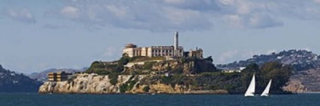 Prison on an island Alcatraz Island San Francisco Bay San Francisco California USA Canvas Art - Panoramic Images (18 x 6)