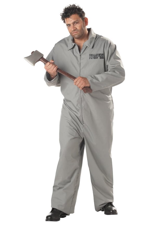Axe Murderer Gray Jumpsuit Plus Size Adult Costume