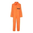 Orange Prison Jumpsuit Costume Women Men Jail Halloween Costumes