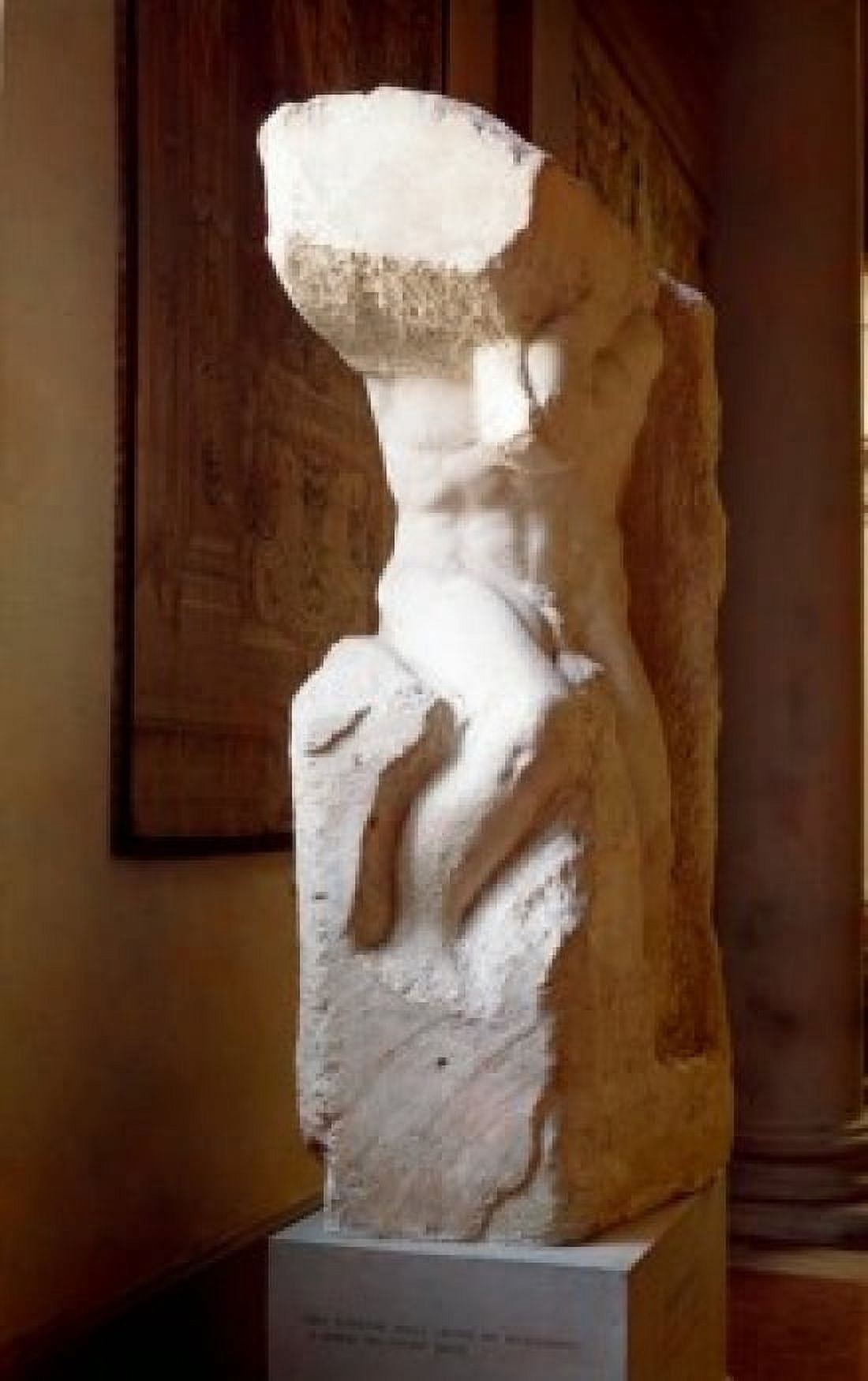 Prisoner by Michelangelo Buonarroti marble 1475-1564 Italy Florence Galleria dell Accademia Canvas Art - Michelangelo Buonarroti (24 x 36)