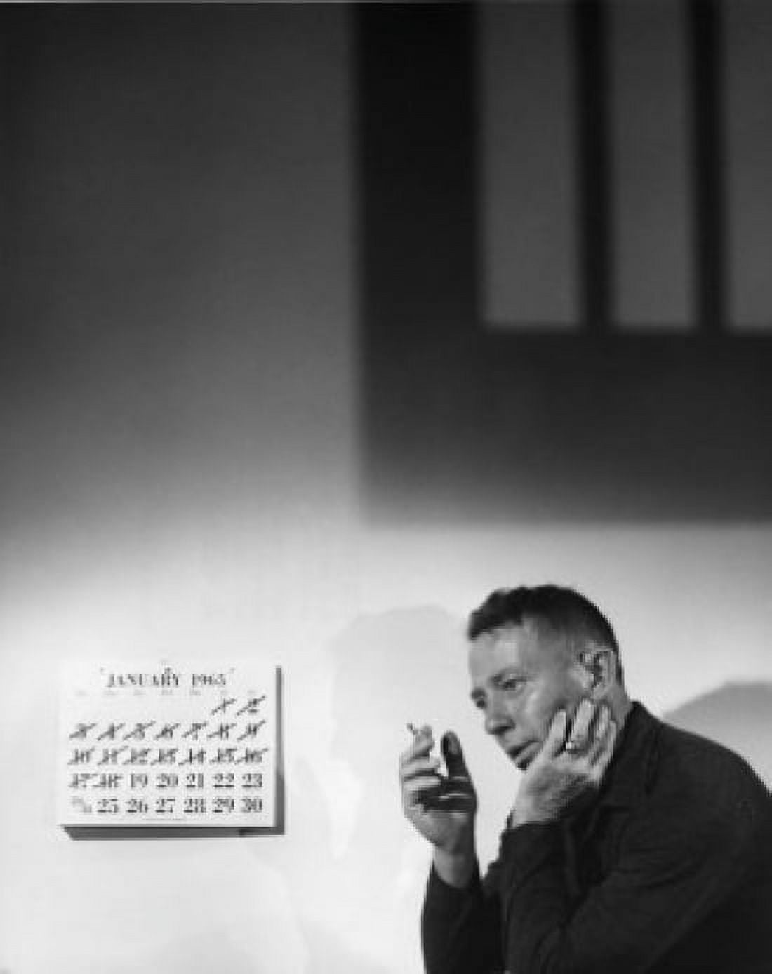 Prisoner sitting by calendar Canvas Art - (24 x 36)