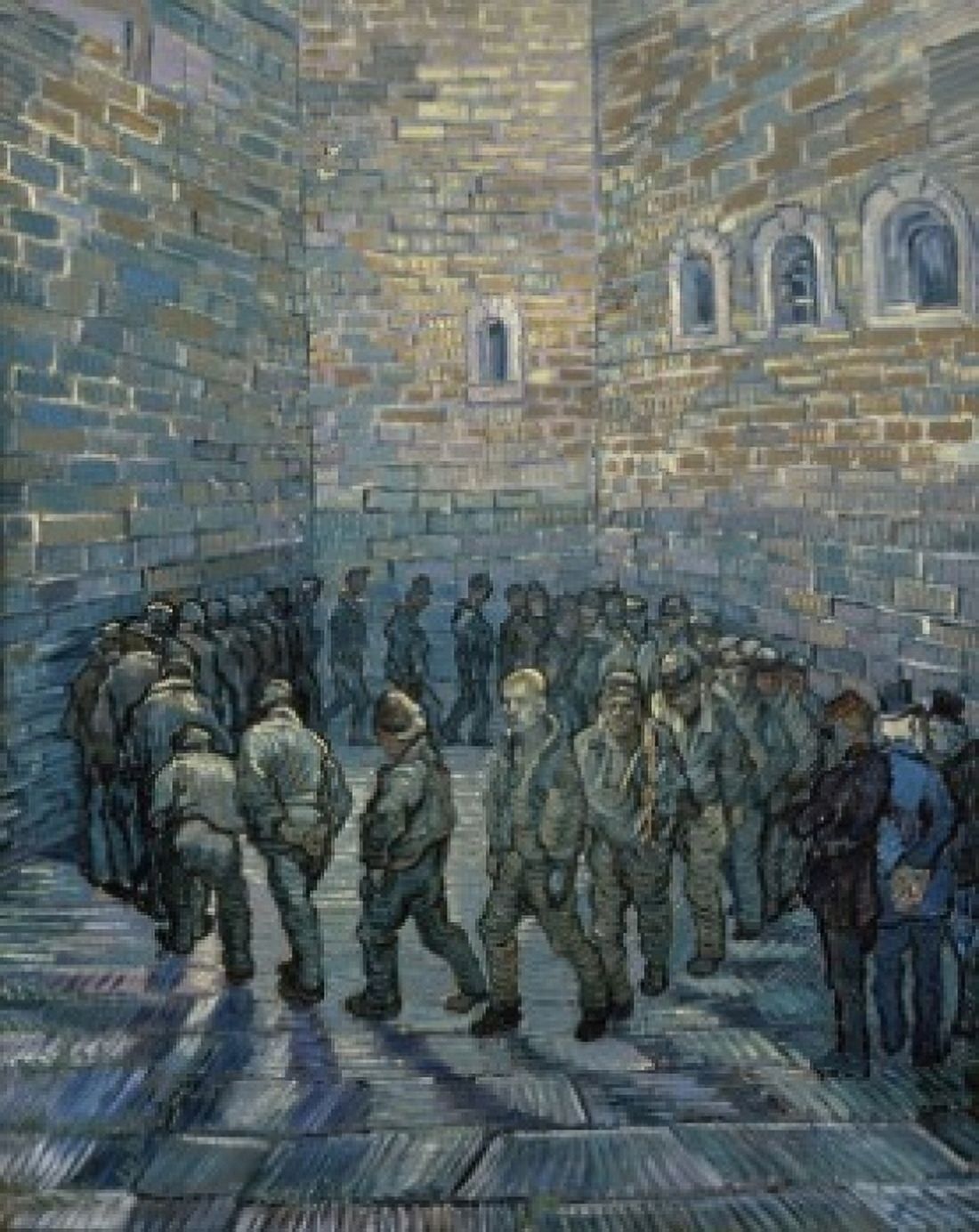 Prisoners Exercising (after Dore) 1890 Vincent van Gogh (1853-1890Dutch) Pushkin Museum of Fine Arts Moscow Canvas Art - Vincent van Gogh (24 x 36)