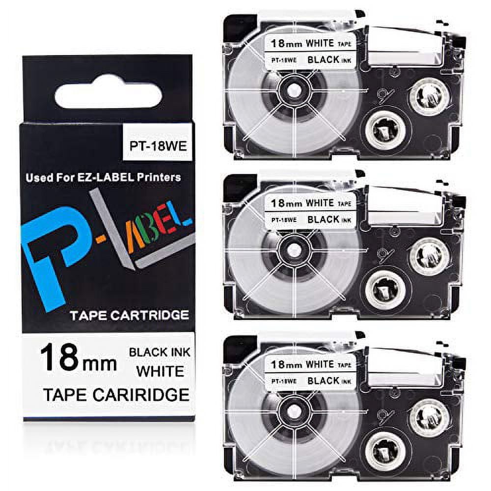 Pristar Compatible Label Tape Replacement for XR18WE XR18WE for Casio