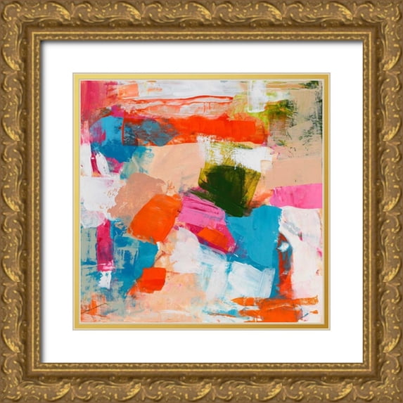 Pristas, Tracy Lynn 12x12 Gold Ornate Wood Framed with Double Matting Museum Art Print Titled - Immersed Sequence II