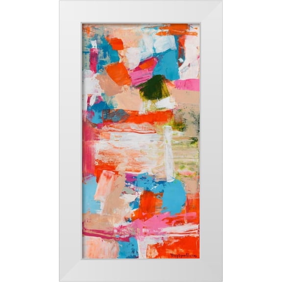 Pristas, Tracy Lynn 14x24 White Modern Wood Framed Museum Art Print Titled - Immersed Sequence I