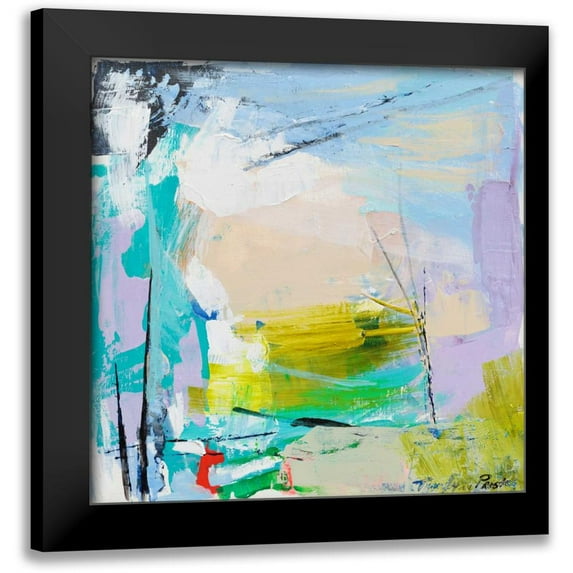 Pristas, Tracy Lynn 20x20 Black Modern Framed Museum Art Print Titled - Violet Vigor III