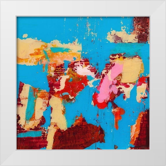 Pristas, Tracy Lynn 26x26 White Modern Wood Framed Museum Art Print Titled - Folded Sunset I