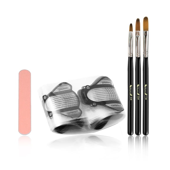 Pristin Acrylic Nail Kit,Brush Nail Nail 3 Colors DIY Nail Liquid Set Nail DIY Nail Beauty File 3 Colors Kit Nail Powder Liquid Set Nail Powder Kit Nail Brush Nail Set Nail Brush Nail File 3