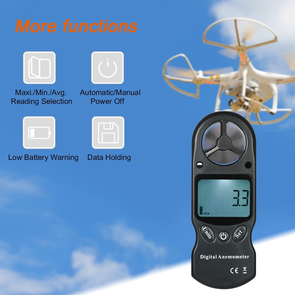 Pristin Anemometer,Speed/temperature/humidity/wind Chill/heat Pressure ...