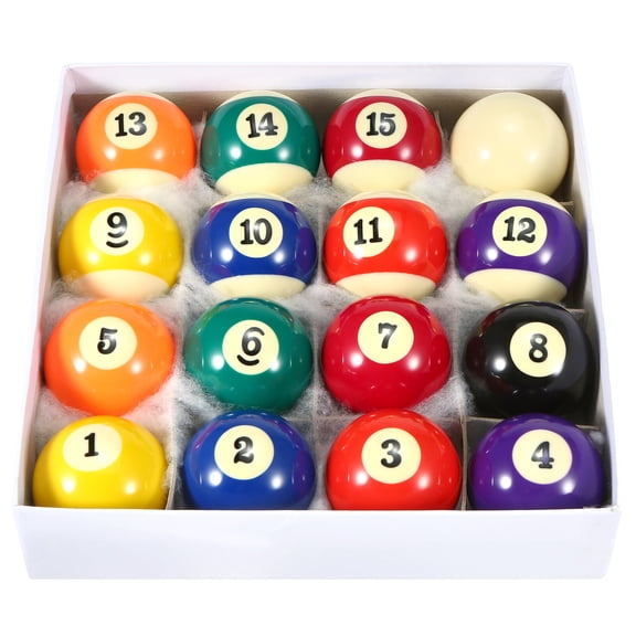 Pristin Billiard Balls,16 Ball Durable Synthetic Resin Pool Ball Durable Synthetic Balls BUZHI Set 16 Ball 52.5mm Ball Pool Size American Ball Set Size American QISUO 57.2mm