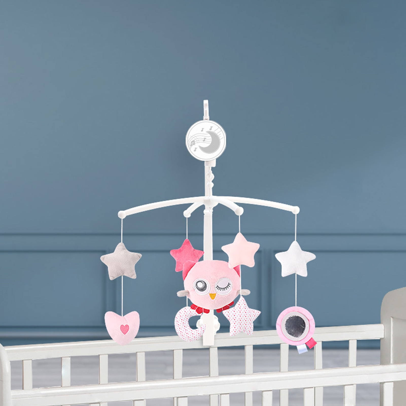 Pristin Crib Mobile,Infant Bed Decoration Mobile Infant Bed Crib Mobile Musical Baby Crib Toy Arealer Decoration Easy Installation