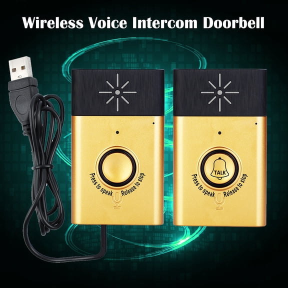 Pristin Doorbell, With 1*1* Door Bell 2* Indoor Unit Wireless Voice Doorbell 2-way 1* Unit 2-wayVoice Doorbell Button 2* Unit Button Unit Receiver Smart
