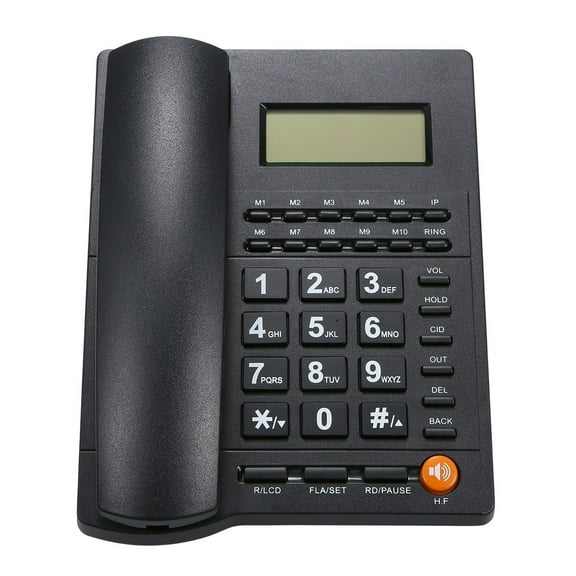 Pristin Landline,Adjustable Landline Line LCD Screen Adjustable Caller LCD Caller Identification Landline Line Office Landline Caller Line) Nebublu