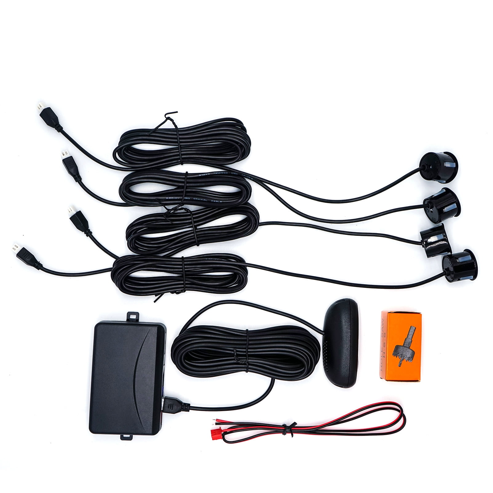 Pristin Parking Radar,Sound Alert 4 Car Reverse Alert 4 Adjustable Car