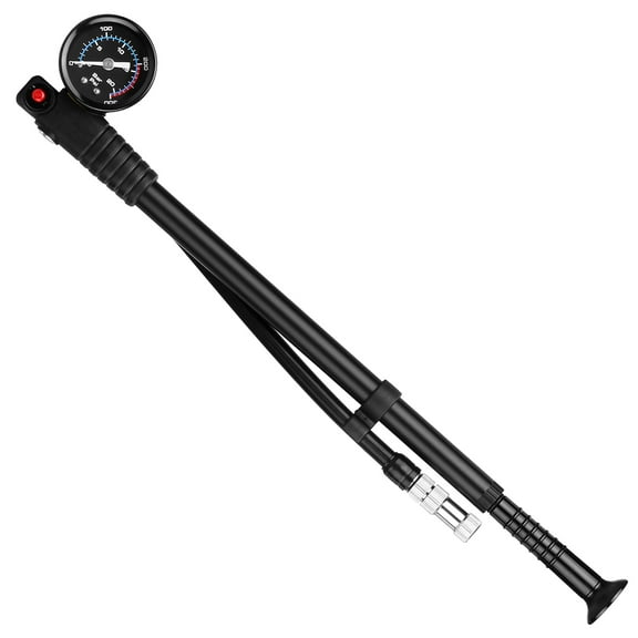 Pristin Shock Pump High Pressure 300 PSI Air Pump Presta Schrader Valve Mountain Road Bike Pump with Gauge for Front Fork and Rear Suspension Air Shocks