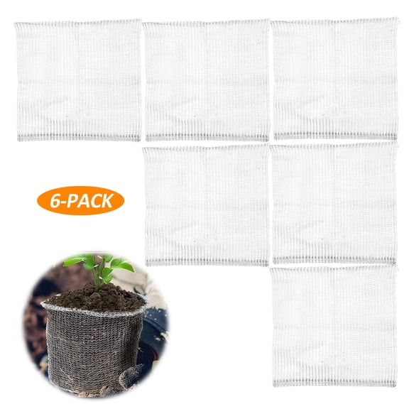 Pristin Stainless steel mesh,Small Potted Flowers 6 PCS Plant Mesh Plant Wire Net Small Potted Steel Mesh Plant Potted Flowers Mesh Plant Wire Net Stainless Steel Plant Root Stainless PCS Plant Root