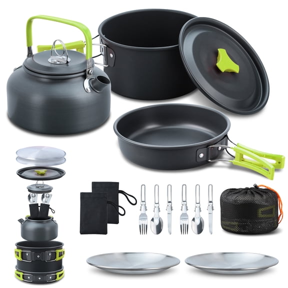 Pristin Tableware suit,Set Cookware Set Camp Cook Set Pot pan Set 16pcs Pot pan Cook Set cookware Cookware Set 16pcs Cutlery Set Set cookware Pans Set HUIOP QISUO ERYUE LAOSHE