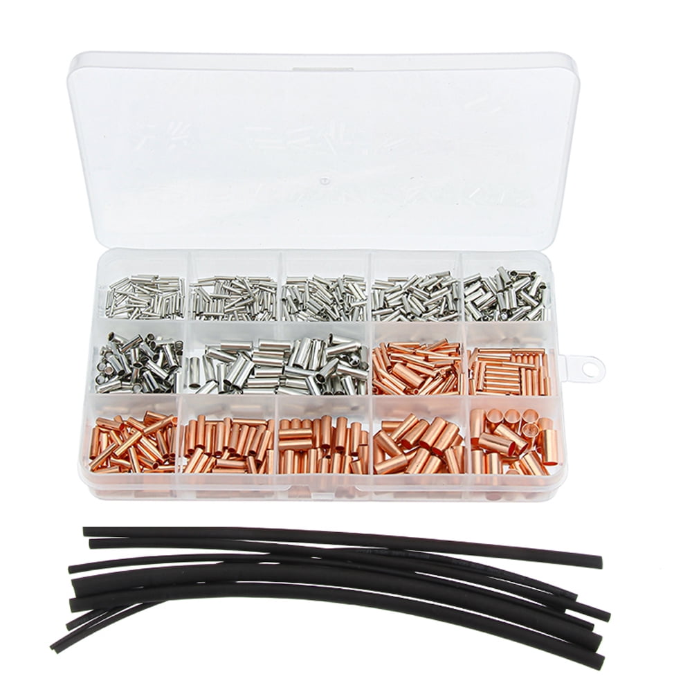 Pristin Terminal,Box Terminals Tube Copper Terminal Set 970pcs Copper