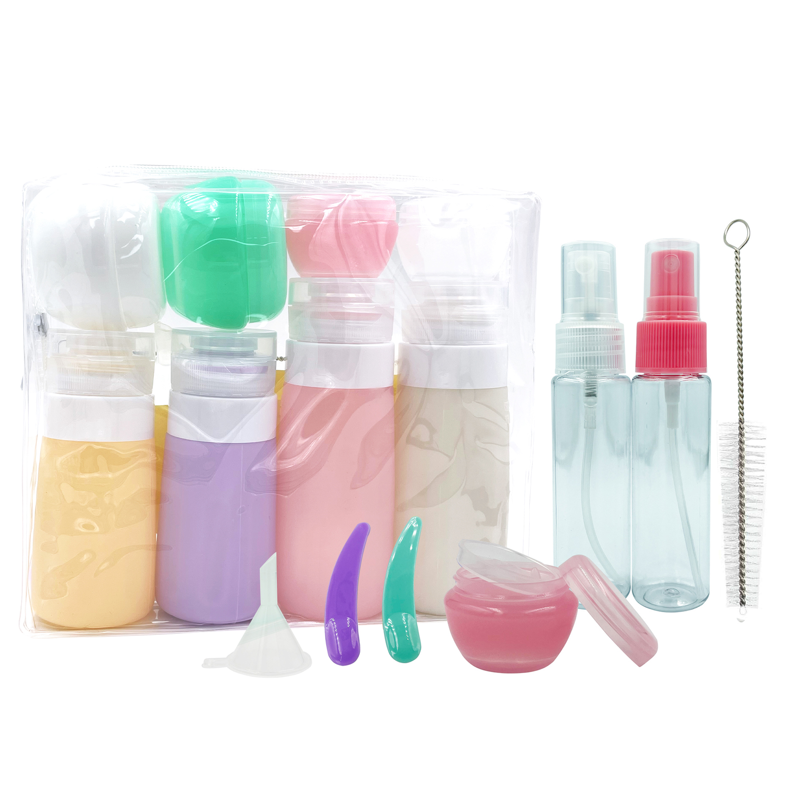 Pristin Travel Bottle,Size Containers Body Wash Cream Bottle Refillable