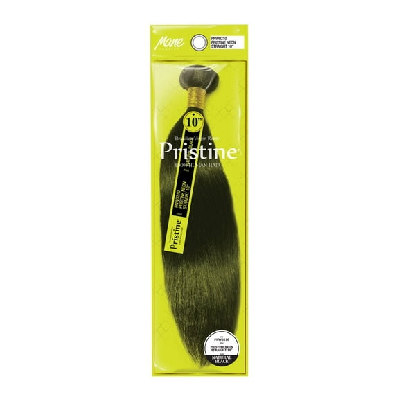 Pristine Brazilian Virgin Remy 100% Human Hair Bundle Extension NEON STRAIGHT 10" (NATURAL BLACK)