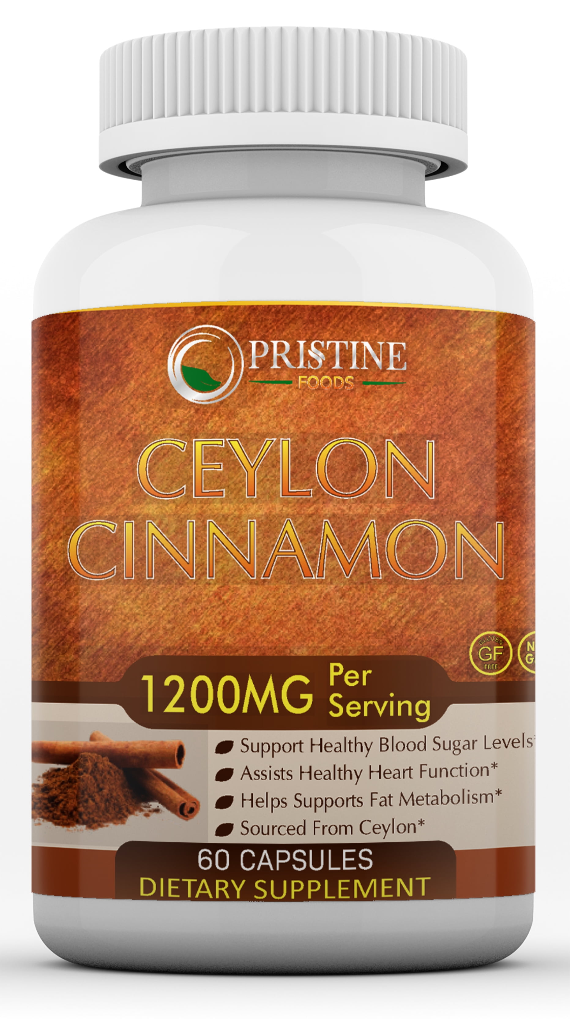 Pristine Foods Ceylon Cinnamon supplement 1200mg per serving Healthy
