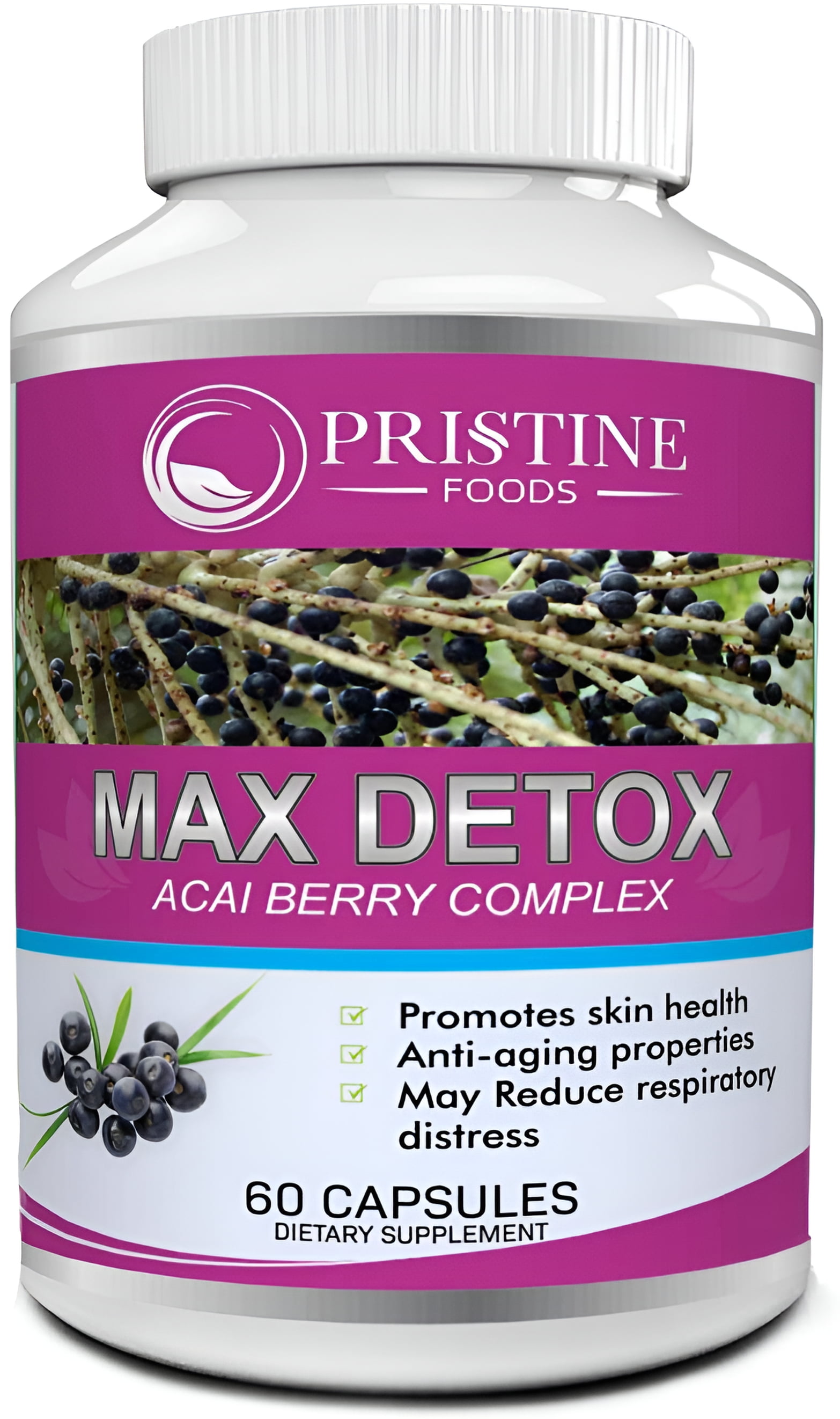 Pristine Foods Max Detox Colon Cleanse Weight Loss Pills 1532mg