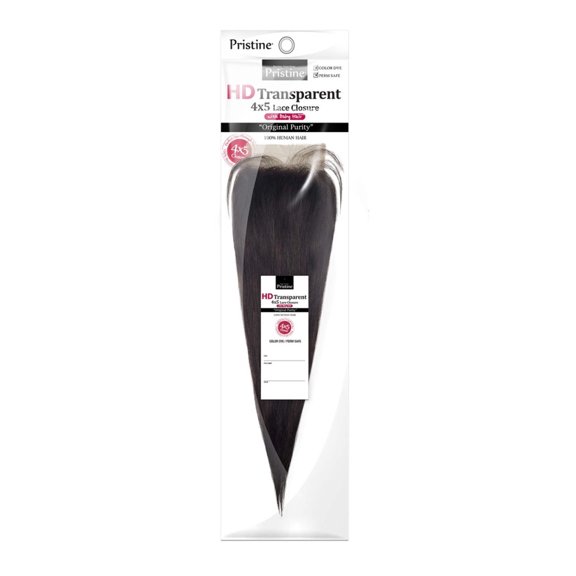 Pristine HD 4X5 HD Transparent Straight Closure