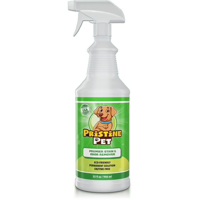 Pristine Pet Odor & Stain Eliminator for Home, EcoFriendly Pet Carpet