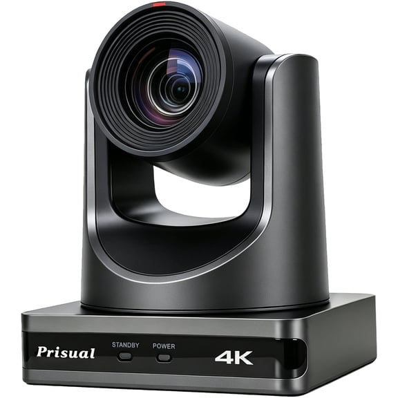 Prisual 4K HDMI/IP/USB PTZ Camera 20X, Advanced PTZ Auto Tracking Camera, 1/1.84K UHD 30P with Built-in Tally Light for Church Conference Events, PoE, PT20X-4K