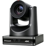 Prisual 4K NDI PTZ Camera, Advanced PTZ Auto Tracking 20X HDMI/USB3.0 PTZ Camera, TURE 4K 1/1.8  UHD 30P with Built-in Tally Light for Church Conference Events, PT20X-4K-N