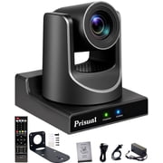 Prisual PTZ Camera Gen 5, 30X Optical Zoom Auto AI Tracking, HDMI 3G-SDI USB IP Streaming, 0.5 Lux for Church Live Streaming, Events, vMix, OBS.