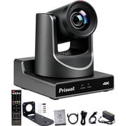 Prisual Ultra 4K PRO NDI PTZ Camera Gen 5, SDI HDMI USB IP with 20x Optical Zoom 1/1.8" UHD CMOS 8.42MP, 4K 60fps AI Auto-Tracking PTZ Camera with Tally Light Official NDI Certified TEM-4K20N PRO