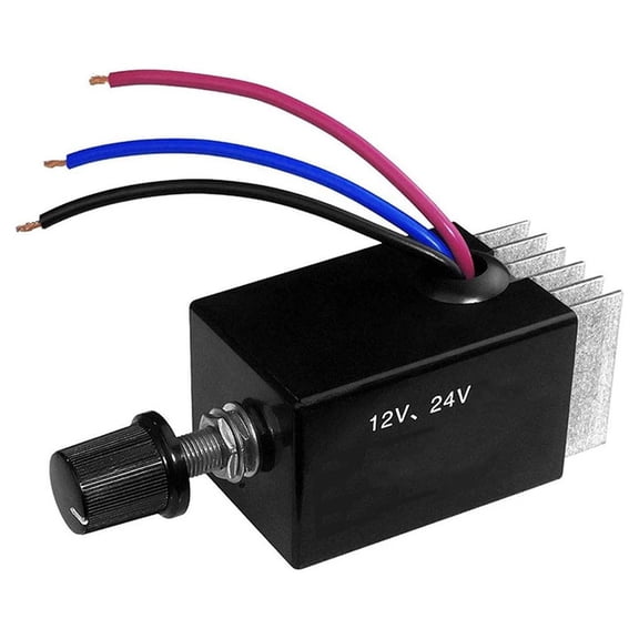 Pritane 12V/24V Stepless Speed Regulator for Dc Motor Speed Control Switch for Automotive Fan Heater